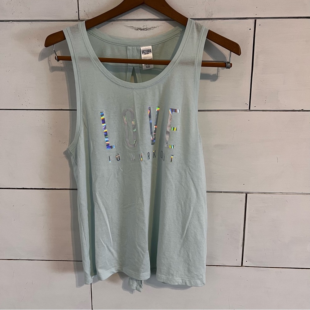 Victoria’s Secret Sport Love To Workout Keyhole Tie Back Tank Top. Size …
